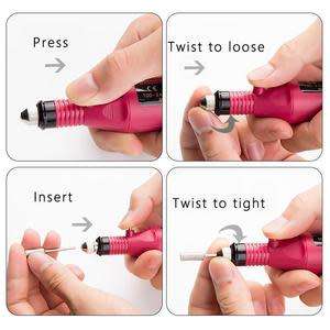 Rotary Variable Speed Detail Carver Pen Shape Nail Art Drill -PINK