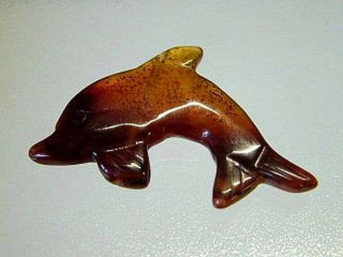 Carnelian Dolphin Bead