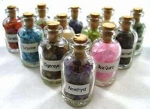 Genii Bottle with mixed Crystals