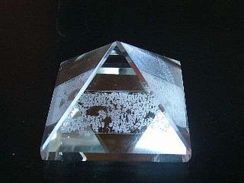 Crystal Quartz Pyramid Carving