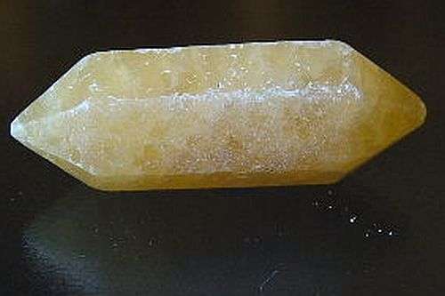 Yellow Calcite Point - double terminated