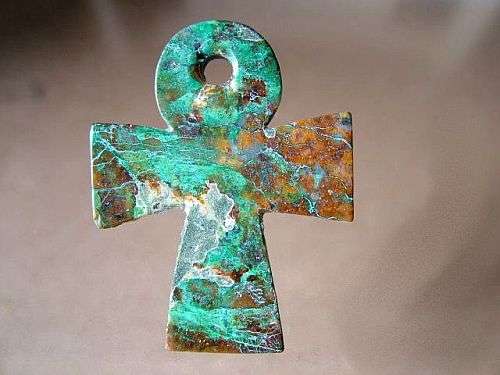 Chrysocolla Ankh Pendant