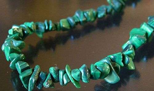 Malachite Necklace 45 cm