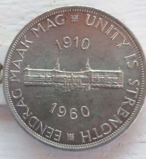 1960 5 Shillings  UNC Looks proof ONLY 396,000 MINTED Union of South Africa