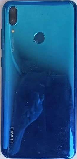 Huawei Y7 2019 (32GB, Dual Sim, Blue, Special Import) with Screen Protector and Shockproof Gel Case