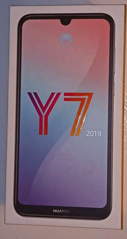 Huawei Y7 2019 (32GB, Dual Sim, Blue, Special Import) with Screen Protector and Shockproof Gel Case