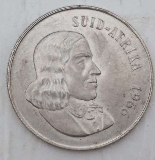 R.S.A 2nd Decimal1 Rand 1966 Van Riebeek XF Uncirculated Afrikaans