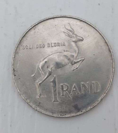 R.S.A 2nd Decimal1 Rand 1966 Van Riebeek XF Uncirculated Afrikaans