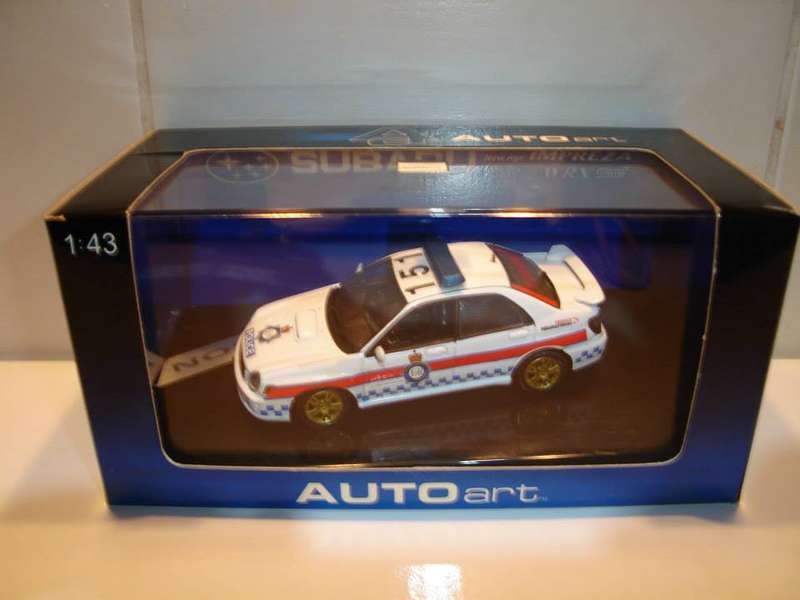 Subaru Impreza Police Car, AutoArt, 1:43 Scale, rare