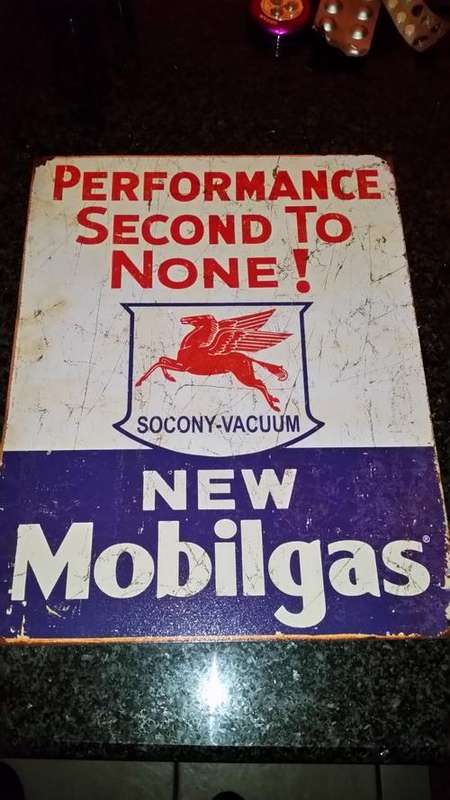 Mobilgas Oil Sign