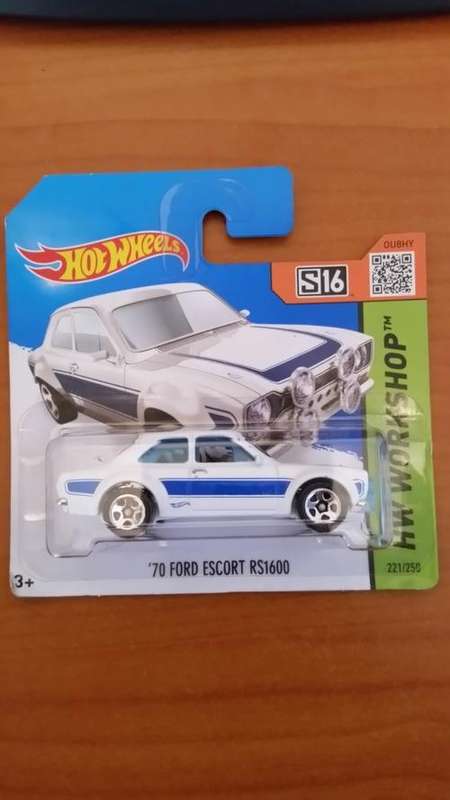 HOTWHEELS FORD ESCORT RS 1600 1970 - WHITE