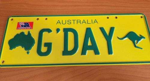 Australian Car Nr Plate Decorative piece
