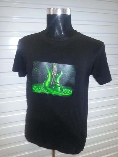 T-SHIRT FLASHWEAR - GREEN GUITAR - MELTING