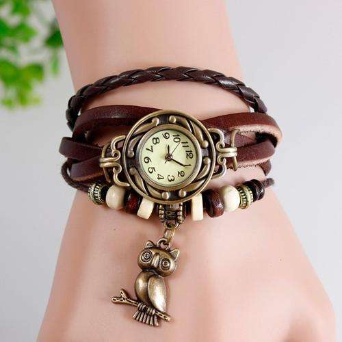 Genuine Leather Bracelet Watch