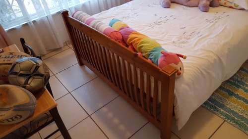 Queen size Bed with Pedestal and mattress (Solid wood)