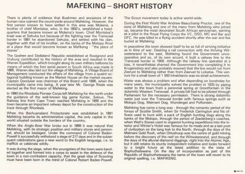 BOP 1980-09-20 Mafeking FDC 1.13 Special (60 000) [SACC R2.50]