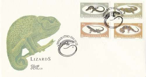 BOP 1984-09-25 Lizards FDC 1.31 (75 000) [SACC R7]