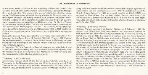 BOP 1985-03-11 Centenary of Mafeking FDC 1.32.1 (60 000) [SACC R3]