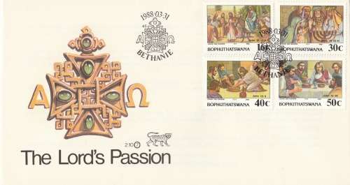 BOP 1988-03-31 Easter Stamps (Series 7) FDC 2.10 (45 000) [SACC R7]