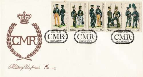 CIS 1984-10-26 British Military Uniforms (2nd Series) FDC 1.12 (80 000) [SACC R8]