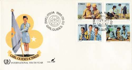 CIS 1985-05-03 International Youth Year. 75th Ann of Girl Guide Movement FDC 1.14 (70 000) [SACC R7]