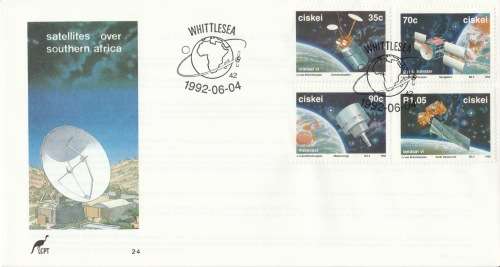 CIS 1992-06-04 Int. Space Year - Satellites over Southern Africa FDC 2.4 (26 000) [SACC R30]