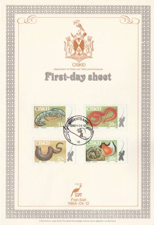 CIS 1984-04-12 Fish bait Collectors Sheet 1.10.10 (50 000) [SACC R7]
