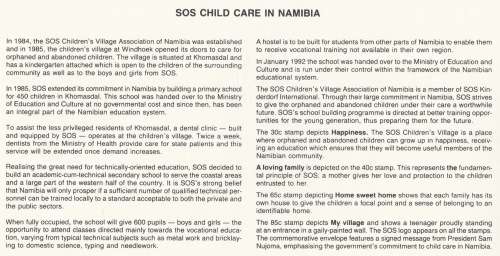 NAM 1993-08-06 SOS Child Care in Namibia FDC 1.16 (45 200) [SACC R7]