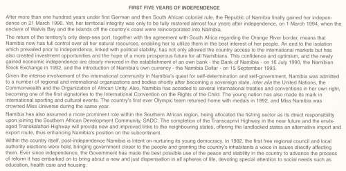 NAM 1995-03-21 Standardised Mail. 5th Anniversary of Independence FDC 2.8a (30 000) [SACC R10]