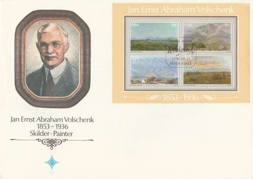RSA 1978-08-21 Min Sheet - Jan Ernest Abraham Volschenk FDC S2 (90 000) [SACC R4]