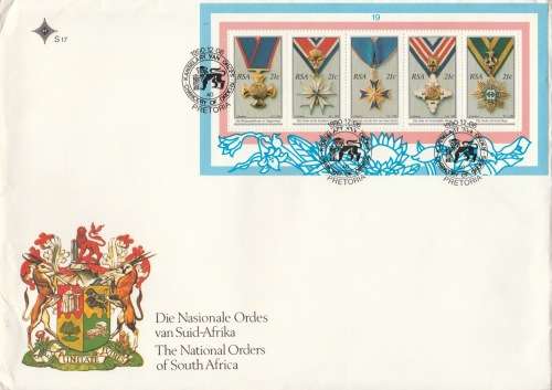 RSA 1990-12-06 Min Sheet - National Orders of SA FDC S17 [SACC R10]