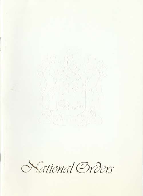 RSA 1990-12-06 Min Sheet - National Orders of SA FDC S17 [SACC R10]