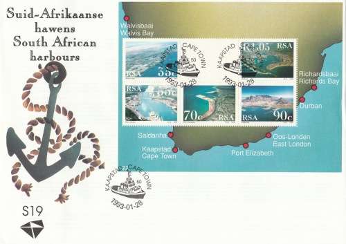RSA 1993-01-28 Min Sheet - SA Harbours FDC S19 (25 000) [SACC R25]
