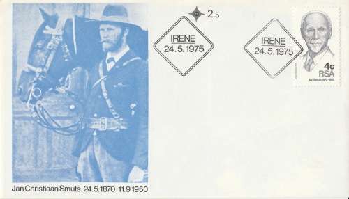 RSA 1975-05-24 105th Anniversary of Birth of Jan Smuts FDC 2.5 (64 672) [SACC R2]