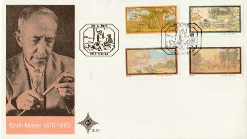 RSA 1976-04-20 Birth Centenary of Erich Mayer (Artist) FDC 2.14 (78 887) [SACC R6]