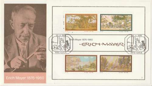 RSA 1976-04-20 Birth Centenary of Erich Mayer (Artist) FDC 2.14a [SACC R160]