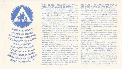 RSA 1976-11-06 Family Planning FDC 2.19 (78 206) [SACC R1]