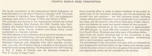 RSA 1979-10-04 4th World Rose Convention FDC 3.18 (140 000) [SACC R6]