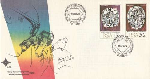 RSA 1980-05-12 World Diamond Congress FDC 3.22 (130 000) [SACC R3]