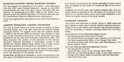 RSA 1980-05-12 World Diamond Congress FDC 3.22 (130 000) [SACC R3]