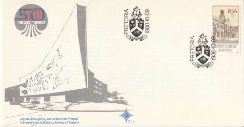 RSA 1980-10-09 University of Pretoria FDC 3.24 (145 000) [SACC R1]
