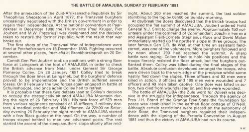 RSA 1981-02-27 Centenary of Battle of Amajuba, 1881 FDC 3.27 (175 000) [SACC R2]