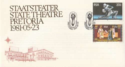 RSA 1981-05-23 State Theatre, Pretoria FDC 3.28 (185 000) [SACC R3]