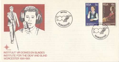 RSA 1981-06-12 Centenary of Institutes for the Deaf & Blind FDC 3.30 (123 897) [SACC R2]