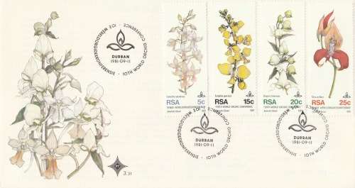 RSA 1981-09-11 10th World Orchid Conference FDC 3.32 (130 319) as 3.31 [SACC R7]