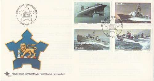 RSA 1982-04-02 Anniversary of Simons Town SA Navy Base FDC 3.36 (138 607) [SACC R7]