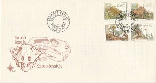 RSA 1982-12-01 Prehistoric Animals FDC 4.2 (175 000) [SACC R7]
