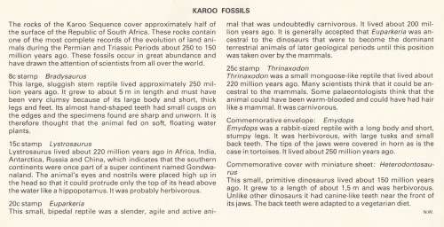RSA 1982-12-01 Prehistoric Animals FDC 4.2 (175 000) [SACC R7]