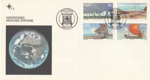 RSA 1983-01-19 Weather Stations FDC 4.3 [SACC R7]