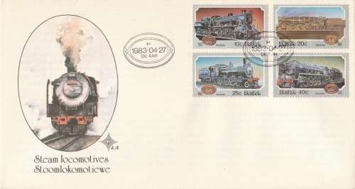 RSA 1983-04-27 Steam Locomotives FDC 4.4 [SACC R7]
